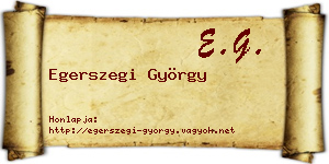 Egerszegi György névjegykártya