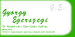 gyorgy egerszegi business card